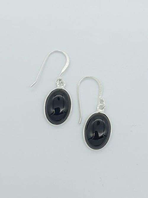Sterling silver earrings - BLACK ONYX