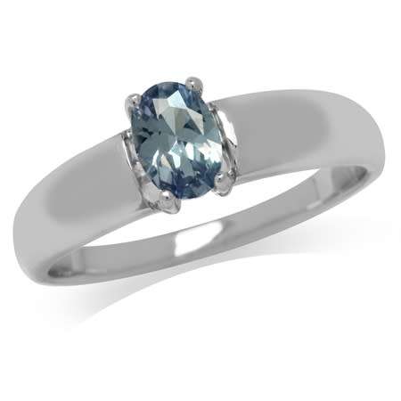 Sterling silver ring - Created ALEXANDRITE - size 7.5 / P