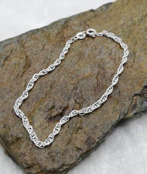 19cm Sterling Silver ROPE bracelet (2.6mm)