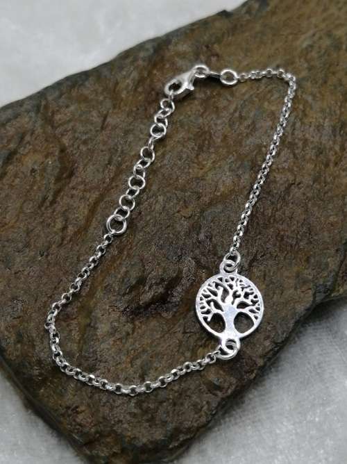 16+3cm Sterling Silver TREE OF LIFE bracelet
