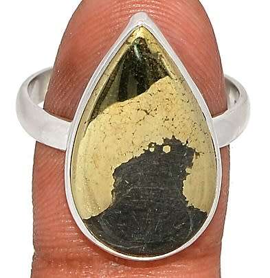 Sterling silver ring - HEALER`S GOLD (size 10 / T half)