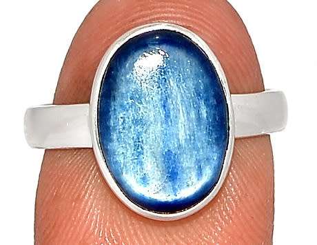 Sterling silver ring - KYANITE (size 8 / Q)