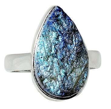 Sterling silver ring - LABRADORITE (size 7.5 / P)