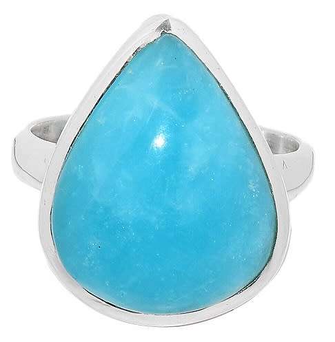 Sterling silver ring - SMITHSONITE (size 7.5 / P)