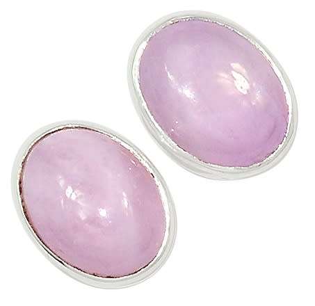 Sterling silver earrings - KUNZITE