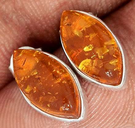 Sterling silver earrings - AMBER