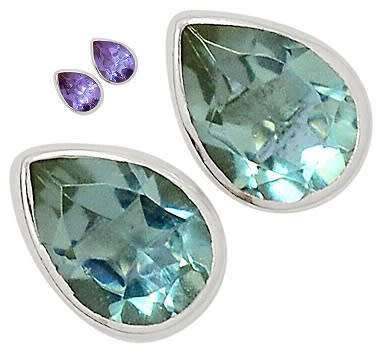 Sterling silver earrings - Created ALEXANDRITE