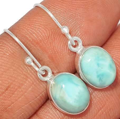 Sterling silver earrings - LARIMAR