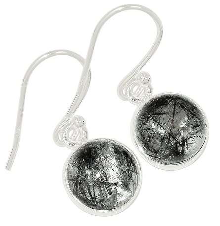 Sterling silver earrings - TOURMALINATED QUARTZ