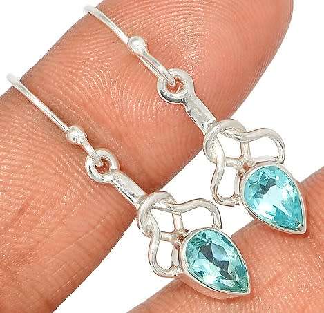 Sterling silver earrings - BLUE TOPAZ