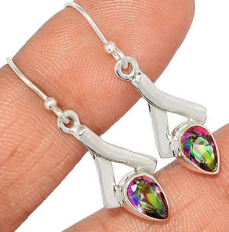 Sterling silver earrings - MYSTIC TOPAZ
