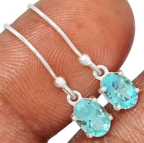 Sterling silver earrings - SKY BLUE TOPAZ
