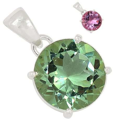 Sterling silver pendant - CREATED ALEXANDRITE