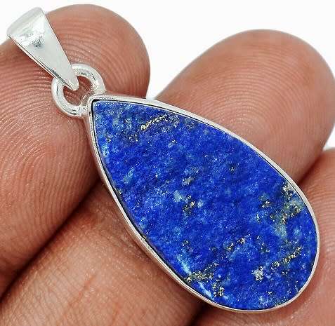 Sterling silver pendant - LAPIS LAZULI