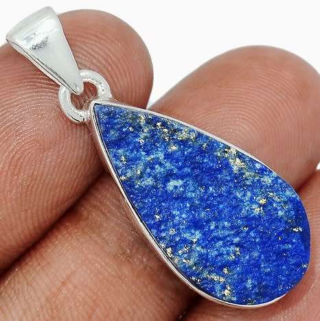 Sterling silver pendant - LAPIS LAZULI
