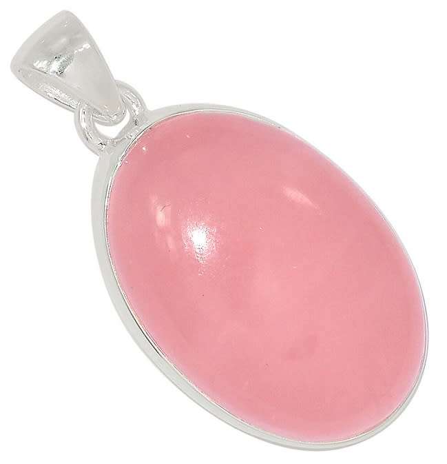 Sterling silver pendant - ROSE QUARTZ