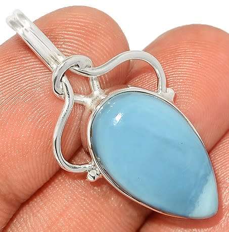 Sterling silver pendant - OWYHEE BLUE OPAL