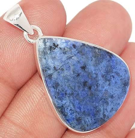 Sterling silver pendant - DUMORTIERITE