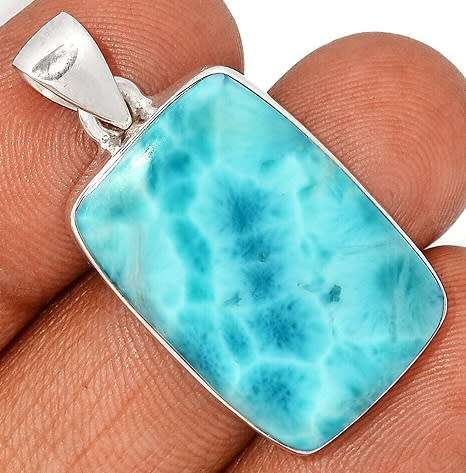Sterling silver pendant - LARIMAR