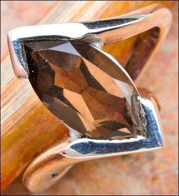 Sterling silver ring - SMOKY QUARTZ - Dreams Collection
