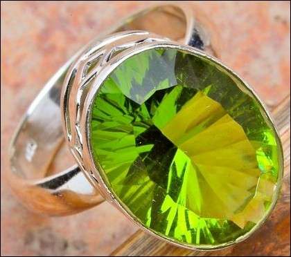 Sterling silver ring - IRISH DREAM GREEN QUARTZ - Dreams Collection