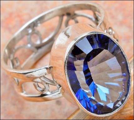 Sterling silver ring - BLUE MYSTIC TOPAZ - Dreams Collection (size 8 / Q)