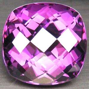 35.04 cts colour shift AMETHYST checkerboard cushion facet (Brazil)