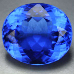21.30 cts TANZANITE BLUE QUARTZ oval facet (Brazil)