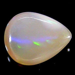 1.26 cts 100% Natural SOLID RAINBOW COLOUR CRYSTAL OPAL pear cabochon (Sudan)