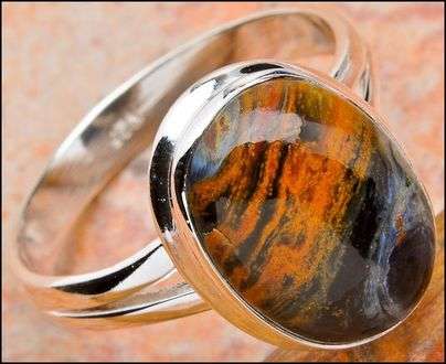 SALE ** Sterling silver ring - PIETERSITE - Dreams Collection (size 8.25 / Q to Q half)