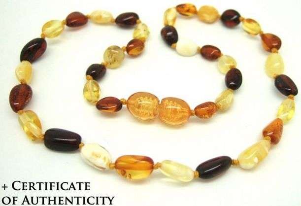 100% Natural BALTIC AMBER teething necklace - Certificate of Authenticity included!