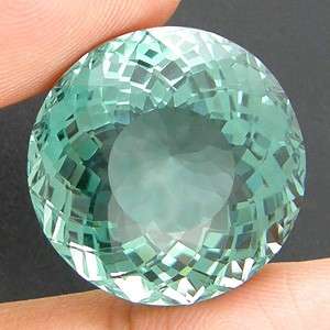 SALE! 29.65 cts 20.2mm PRASIOLITE / GREEN AMETHYST round facet (Uruguay)