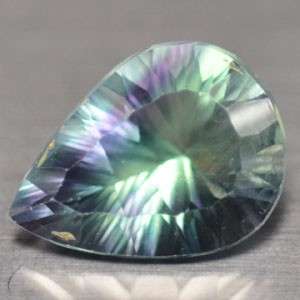 13.20 cts MULTICOLOUR FLUORITE concave pear facet (China)