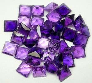 COLOUR CHANGE AMETHYST 2.5mm square princess facets (Uruguay) - 15 pieces available