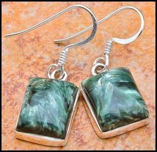 Sterling silver earrings - SERAPHANITE - Dreams Collection