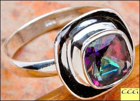 Sterling silver ring - MYSTIC TOPAZ - Dreams Collection (size 8.5 / Q half)