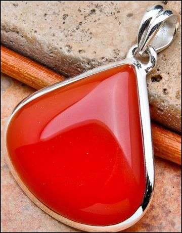 SALE ** Sterling silver pendant - CARNELIAN - Dreams Collection