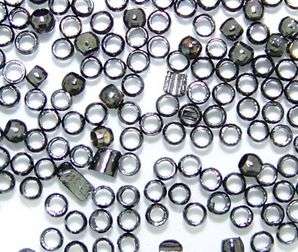 2mm Black nickel round CRIMP beads - sold per pack of 1000