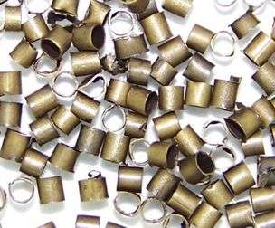 2mm x 2mm Antique bronze round CRIMP tubes - sold per pack of 1000