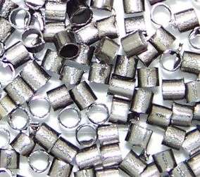 2mm x 2mm Black nickel round CRIMP tubes - sold per pack of 1000