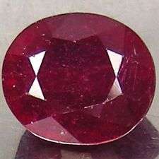 100% Natural RUBY oval facet (Madagascar)