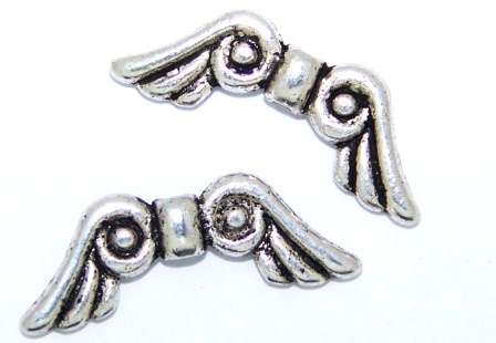ANGEL WINGS - 21mm x 7mm nickel - sold individually