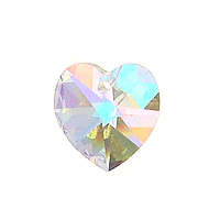 CRYSTAL AB Swarovski 18mm XILION HEART pendant