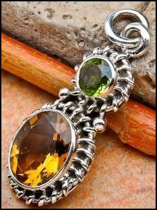 Sterling silver pendant - ALEXANDRITE & PERIDOT - Dreams Collection