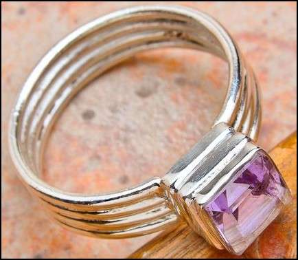 Sterling silver ring - PINK QUARTZ - Dreams Collection (size 9 / R half)