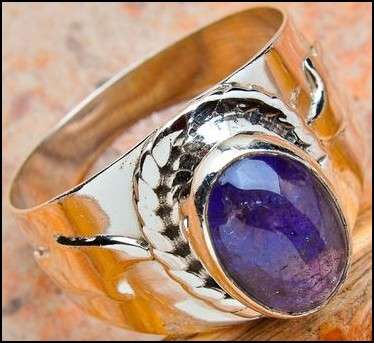 Sterling silver ring - TANZANITE - Dreams Collection (size 7.75 / P to Q)