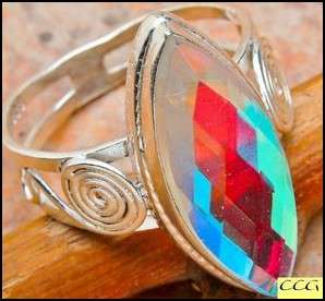Sterling silver ring - MOONGLOW TOPAZ - Dreams Collection (size 9.25 / R half to S half)