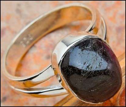 Sterling silver ring - TOURMALINE - Dreams Collection (size 6.5 / N)