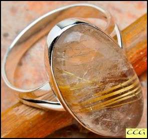 Sterling silver ring - RUTILATED QUARTZ - Dreams Collection (size 12 / Y)