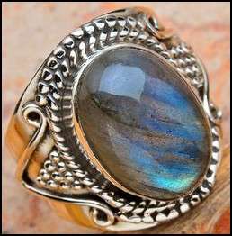 Sterling silver ring - LABRADORITE - Dreams Collection (size 6 / M)